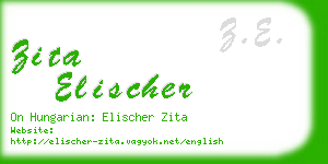 zita elischer business card